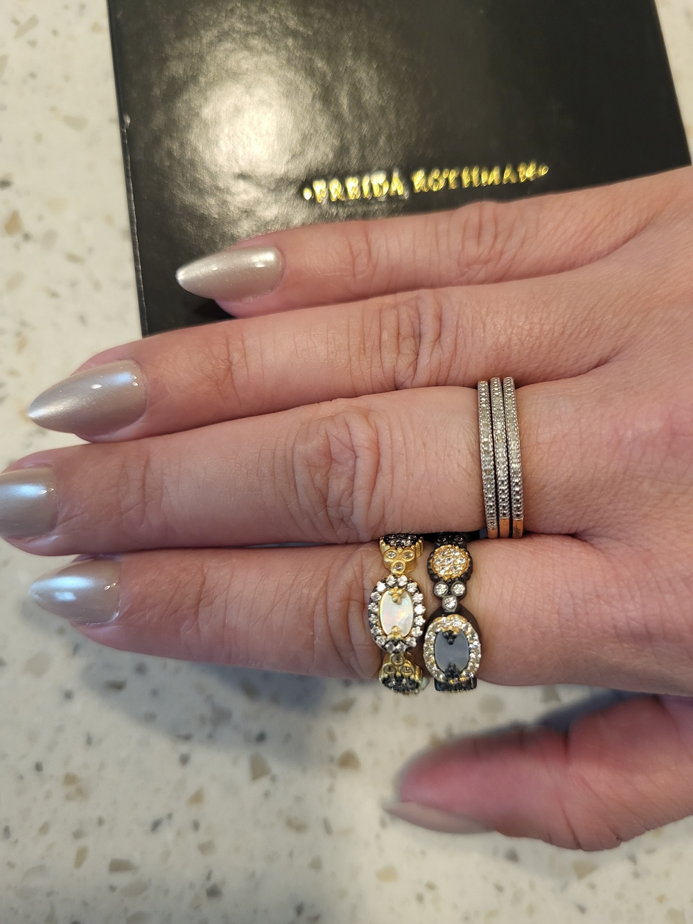 Freida Rothman Imperial MOP Rings - Picture 2 of 4